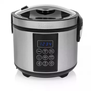 Multivārs Tristar RK-6132 — 1.5 L, 500 W, 7 automātiskās programmas, LCD, nerūsējošais tērauds/melns