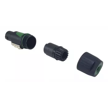 4-polu speakON kabeļa savienotājs EQUIP 4-polu sievišķais, melns, 22.5×22.5 mm, 30 g