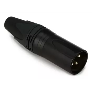 3-Polu Vīrišķais XLR Kabeļa Savienotājs EQUIP 147930, Melns, 3-pin, 19×19 mm, 28.8 g