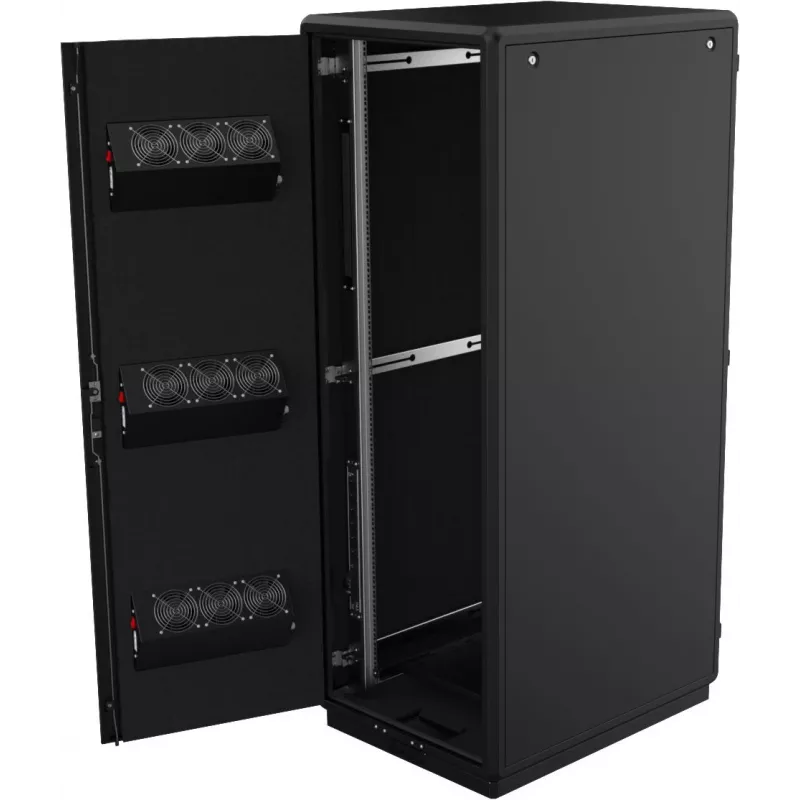 Lanview RDLAK26U758BL skaņu izolēts serveru skapis 26U
