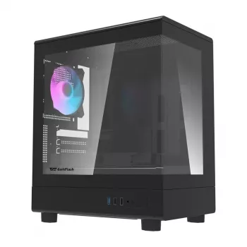 Datora korpuss DarkFlash DB330M Black v2 ar trim iepriekš uzstādītiem ventilatoriem