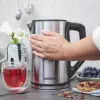 Elektriskā tējkanna GASTROBACK Design Cool Touch 1.5 L 2200 W, Nerūsējošais tērauds/Melns