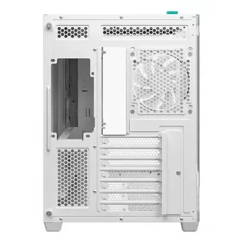 PC korpuss DeepCool CG530U 4F Balts — aizmugurējs barošanas bloks, 3x120mm sānu + 1x120mm aizmugures ventilatori, 120/140mm vietas, 2.5 inch un 3.5 inch HDD