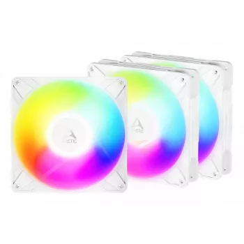 ARCTIC Freezer P14 Pro Reverse A-RGB (Balts) - 3 iepakojums - 140 mm A-RGB PWM Ventilators ar Kabeļa Sadalītāju