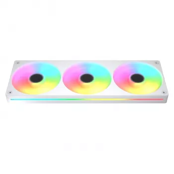 COUGAR Unity360-FB vienotā rāmja 360 ARGB PWM priekšējais ventilators, 120 mm, 700–2500 RPM, FDB, balts