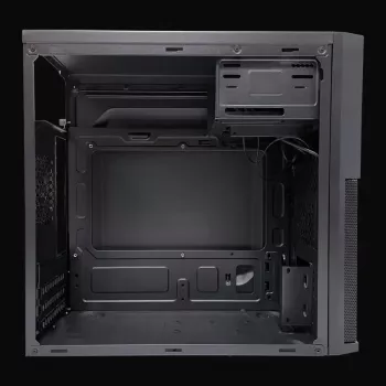 PC korpuss Micro Tower LC-Power 2004MB-V3, Micro-ATX/Mini-ITX, melns, augšējais barošanas bloks, atbalsta 2×3.5 collu + 2×2.5 collu, USB 3.2 Gen1
