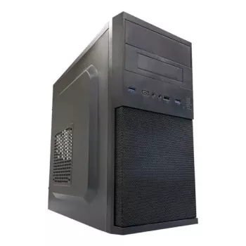 PC korpuss Micro Tower LC-Power 2004MB-V3, Micro-ATX/Mini-ITX, melns, augšējais barošanas bloks, atbalsta 2×3.5 collu + 2×2.5 collu, USB 3.2 Gen1