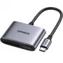 Ugreen 80798 karšu lasītājs USB 3.2 Gen 1 (3.1 Gen 1) Type-C Pelēks