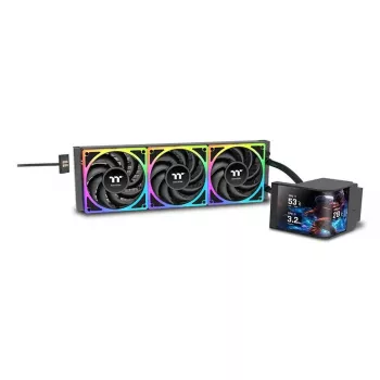 Thermaltake MAGCurve 360 Ultra AIO šķidruma dzesēšanas komplekts ar ARGB ventilatoriem, 360mm radiators, melns