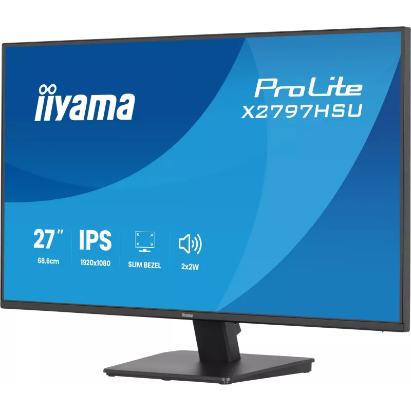 Datora monitors IIYAMA ProLite X2797HSU-B1 27 collu (68.6 cm) Full HD 1920×1080 LED matēts 4 ms USB 3.2 Gen 1 skaļruņi VESA melns