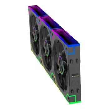 XILENCE XPF360R.ARGB 120 mm PC korpusa ventilatoru 3 komplekts, hidro gultnis, 1,9 mmH2O, 7–13,2 V, melns