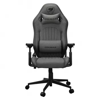 Universāla spēļu krēsls Cougar CGR-EPF-ROG — Melns/Pelēks, 125 cm min augstums, 710×670 mm sēdeklis, 120 kg max