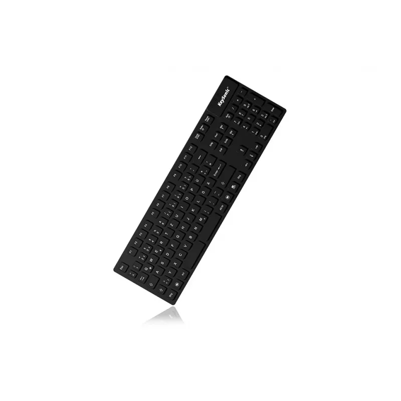 KeySonic KSK-8030 IN (DE) melna industriālā tastatūra USB QWERTZ vācu