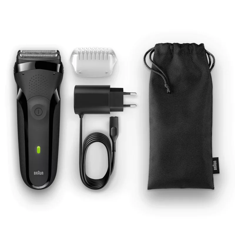 Braun Series 3 301s Skuveklis ar trimmeri, melns