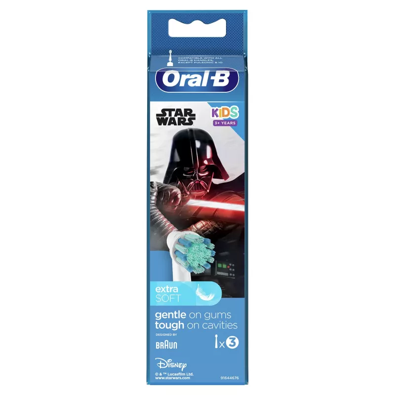 Oral-B 80352667 zobu birstes uzgalis 3 gab., Zils, Balts
