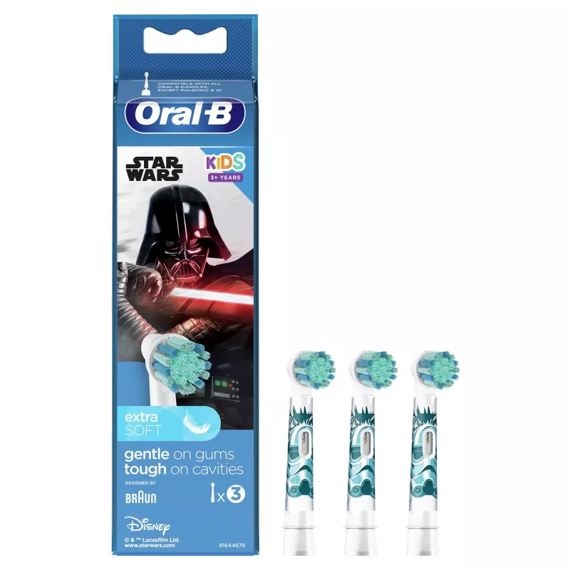 Oral-B 80352667 zobu birstes uzgalis 3 gab., Zils, Balts