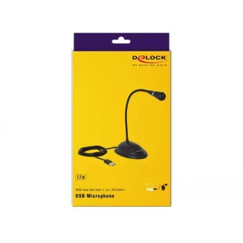 DeLOCK 65871 mikrofons datoram, USB, melns