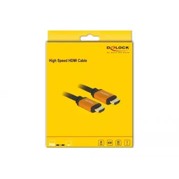 HDMI kabelis DeLOCK 86987 3m HDMI Type A Melns Dzeltens