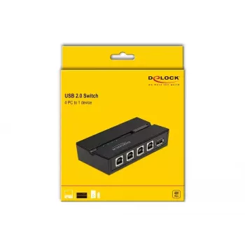 DeLOCK 11493 USB 2.0 slēdzis, 4 porti, melns