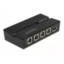 DeLOCK 11493 USB 2.0 slēdzis, 4 porti, melns