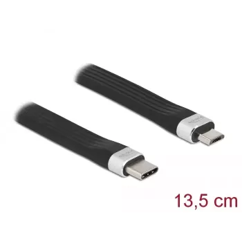 DeLOCK USB 2.0 Type-C uz Micro-B plakanais lentveida kabelis FPC 86793