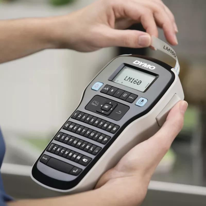 DYMO LabelManager 160 Valuepack rokas etiķešu printeris, termopārnese, 160 x 160 DPI, 12 mm/s, D1, QWERTZ