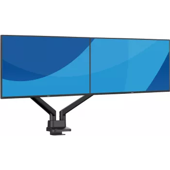 Divu monitoru galda stiprinājums IIYAMA DS4002C-B1 61–81,3 cm (24–32 inch) ekrāniem, VESA 75×75–100×100, skava/caurums, melns
