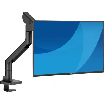 Monitora galda stiprinājums IIYAMA DS6001C-B1 49 collu (124,5 cm) ekrāniem, skava/caurums, VESA 75x75–100x100, augstuma regulēšana, slīpums -60–50°, melns