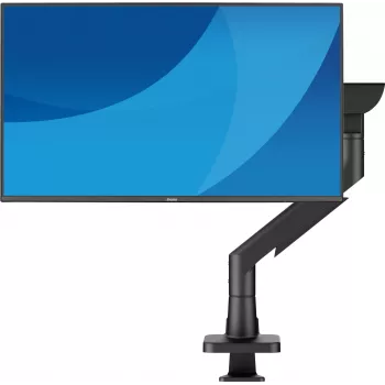 Monitora galda stiprinājums IIYAMA DS6001C-B1 49 collu (124,5 cm) ekrāniem, skava/caurums, VESA 75x75–100x100, augstuma regulēšana, slīpums -60–50°, melns