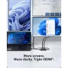 ICY BOX Adapter USB Type-C uz 3x HDMI, USB 3.2 Gen 2 (3.1 Gen 2) Type-C, HDMI, 10000 Mbit/s, 144 Hz, 3840 x 2160, 7680 x 4320
