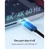 ICY BOX Adapter USB Type-C uz 3x HDMI, USB 3.2 Gen 2 (3.1 Gen 2) Type-C, HDMI, 10000 Mbit/s, 144 Hz, 3840 x 2160, 7680 x 4320