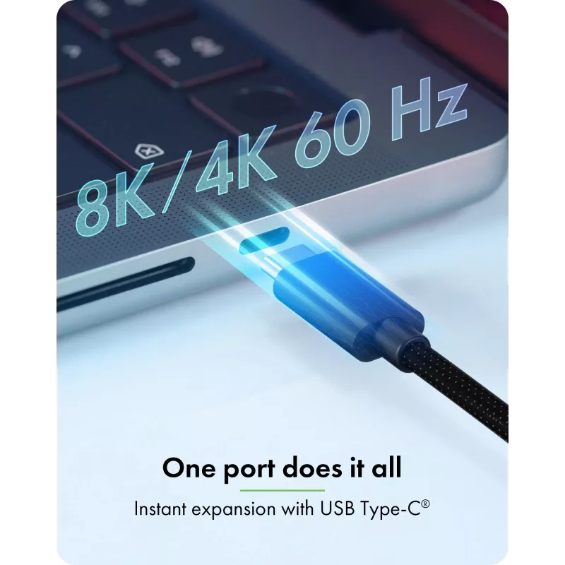 ICY BOX Adapter USB Type-C uz 3x HDMI, USB 3.2 Gen 2 (3.1 Gen 2) Type-C, HDMI, 10000 Mbit/s, 144 Hz, 3840 x 2160, 7680 x 4320