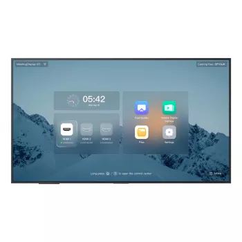 Yealink MeetingDisplay 65 collu 4K UHD IPS Android 13 sanāksmju displejs ar iebūvētiem skaļruņiem, 3840×2160, VESA 400×400