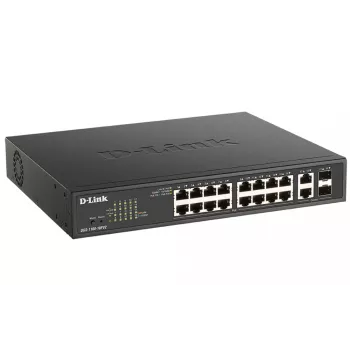 D-Link DGS-1100-18PV2 tīkla slēdzis, pārvaldāms L2, Gigabit Ethernet (10/100/1000), PoE, 1U, melns