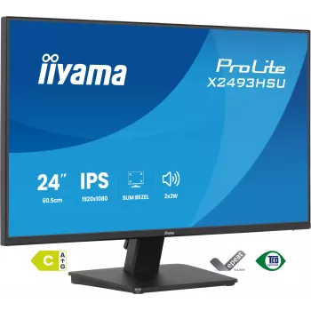 Monitors IIYAMA X2493HSU-B1 24 collas (60.5 cm) IPS 16:10 HDMI DisplayPort 2×USB