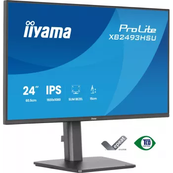 IIYAMA ProLite XB2493HSU-B1 23.8 collu (60.5 cm) Full HD IPS LED monitors, 1920×1080, 1 ms, 178° skata leņķi, USB centrmezgls, skaļruņi, melns