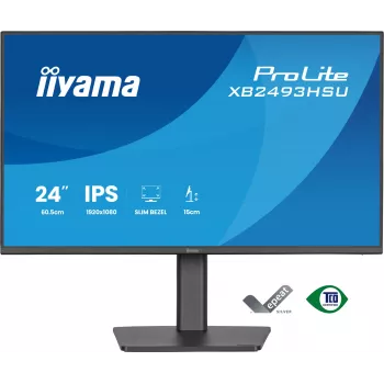 IIYAMA ProLite XB2493HSU-B1 23.8 collu (60.5 cm) Full HD IPS LED monitors, 1920×1080, 1 ms, 178° skata leņķi, USB centrmezgls, skaļruņi, melns