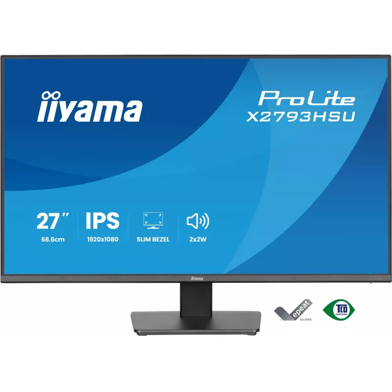 IIYAMA ProLite X2793HSU-B1 27 collu (68.6 cm) Full HD LED monitors ar IPS paneli, 120 Hz, 1 ms