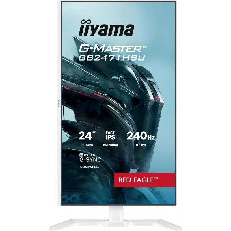 Monitors IIYAMA G-Master GB2471HSU-W1 23.8 collas (60.5 cm) Full HD HDMI/DP/USB Balts