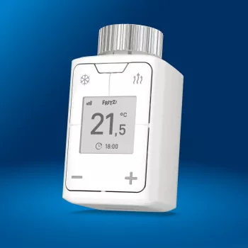 FRITZ Smart Thermo 302 termostats (iekštelpu), balts, pogu vadība, AA baterija, 51×51×90 mm
