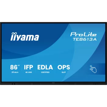 Interaktīvais plakanā paneļa displejs IIYAMA TE8613A-B2AG 85.6 collas (2.17 m) 4K UHD, 500 cd/m², Wi-Fi, Android, 24/7