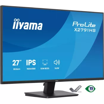 Datora monitors IIYAMA ProLite X2791HS-B1 27 collu IPS Full HD 1920x1080 LED matēts, iebūvēti skaļruņi, VESA stiprinājums, Melns