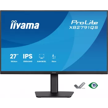 IIYAMA ProLite XB2791QS-B1 monitors 68,6 cm (27 inch) 2560 x 1440 pikseļi Quad HD LED melns