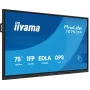 Interaktīvais plakanā paneļa displejs IIYAMA TE7513A-B2AG 75 inch 4K UHD skārienekrāns, 500 cd/m², Wi-Fi, Android, 24/7