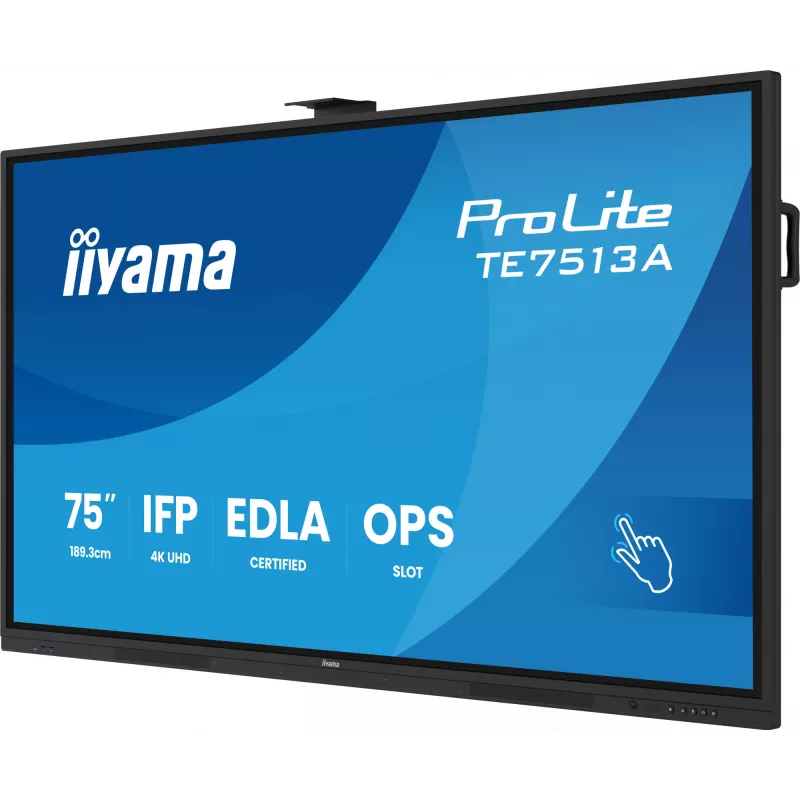 Interaktīvais plakanā paneļa displejs IIYAMA TE7513A-B2AG 75 inch 4K UHD skārienekrāns, 500 cd/m², Wi-Fi, Android, 24/7