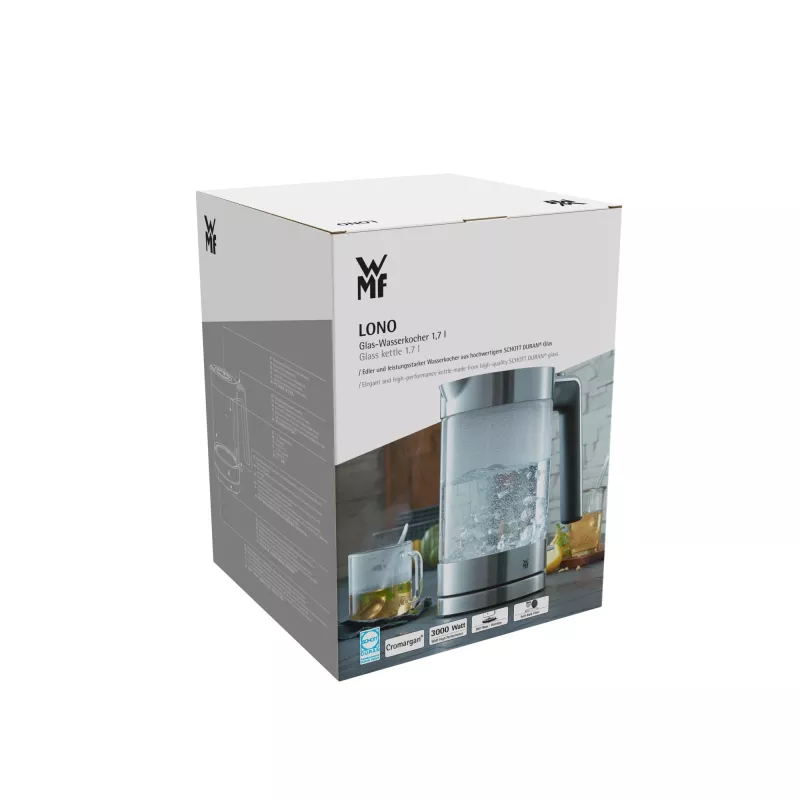 WMF Lono 0413150011 elektriskā tējkanna 1.7 L 3000 W hromēta, caurspīdīga