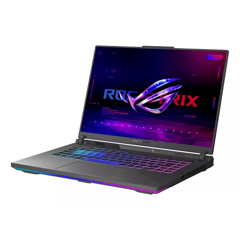 ASUS ROG Strix G16 G614PR-RV081W AMD Ryzen™ 9 8940HX Klēpjdators 40,6 cm (16 collu) WUXGA 32 GB DDR5-SDRAM 1 TB SSD NVIDIA GeForce RTX 5070 Ti Wi-Fi 6E (802.11ax) Windows 11 Home Melns, Pelēks