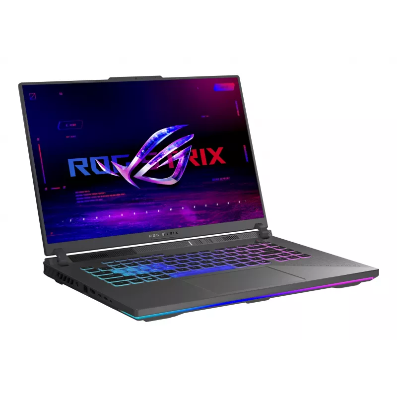 ASUS ROG Strix G16 G614PR-RV081W AMD Ryzen™ 9 8940HX Klēpjdators 40,6 cm (16 collu) WUXGA 32 GB DDR5-SDRAM 1 TB SSD NVIDIA GeForce RTX 5070 Ti Wi-Fi 6E (802.11ax) Windows 11 Home Melns, Pelēks