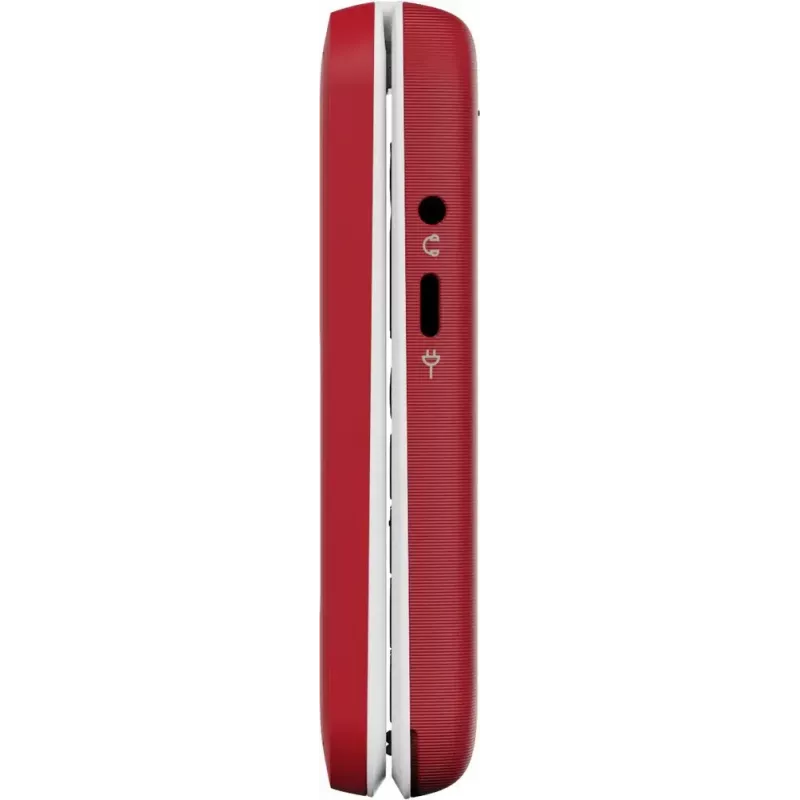 Doro Leva E30 atlokāms telefons, 2.8 collu (7.11 cm) 320x240, Single SIM, 0.3 MP kamera, 1150 mAh, IP55, sarkans/balts