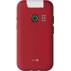 Doro Leva E30 atlokāms telefons, 2.8 collu (7.11 cm) 320x240, Single SIM, 0.3 MP kamera, 1150 mAh, IP55, sarkans/balts